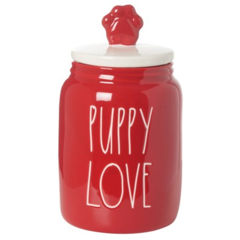Rae Dunn “Puppy Love” Pet Treat Canister - 7.5”